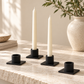 Nero Black Iron Candle Holders - Set of 4