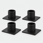 Nero Black Iron Candle Holders - Set of 4